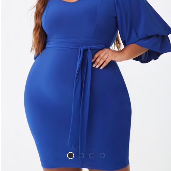 Forever 21 Dresses & Skirts - Blue over the shoulder bodycon Forever 21 Dresses & Skirts - Blue over the shoulder bodycon